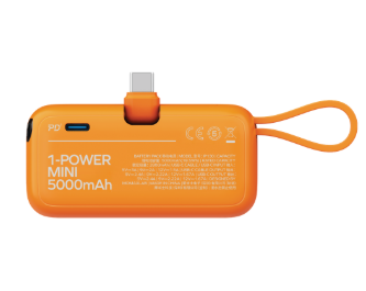 MOMAX - 1-Power Mini 5000mAh USB-C摺疊充電插頭 及USB-C線移動電源