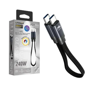 XPower 迷你鋅合金磁吸 CC240C 240W PD3.1編織高速傳輸充電線